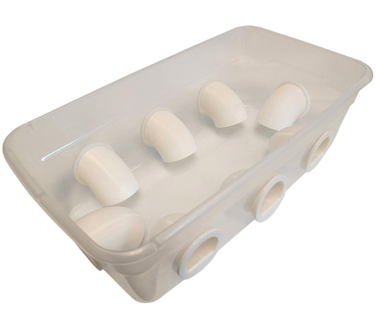 8 Port 6 Quart Quail & Chick Port Feeder No Waste Feed Saver