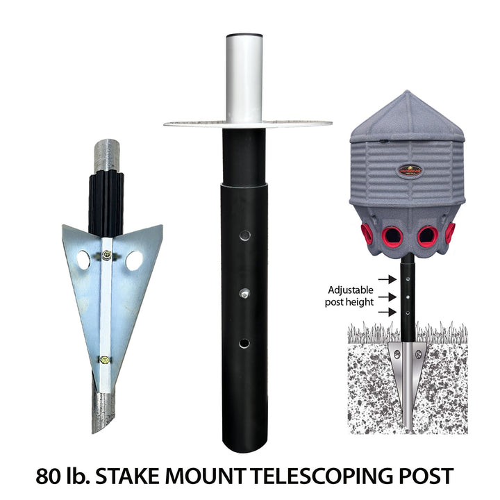 CoopWorx adjustable-height 80 lb. feed silo with four legs for backyard chickens