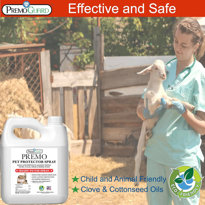 Protector para mascotas de 128 oz - Totalmente natural y no tóxico - Premo Guard