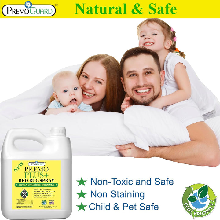 Premo Bed Bug Plus - 128 oz - Totalmente natural, no tóxico - Premo Guard