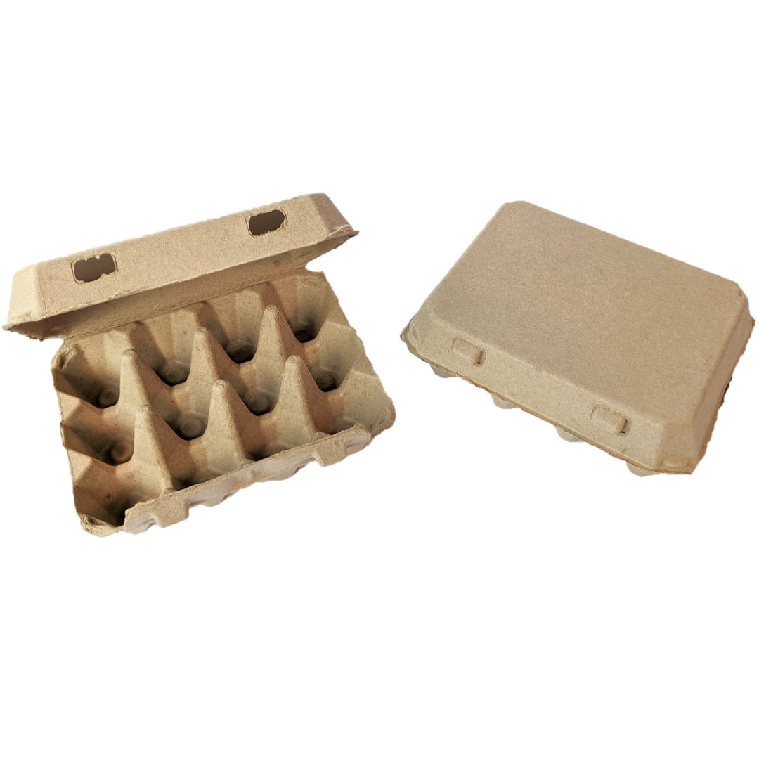 Henlay Vintage Cardboard Egg Cartons 3x4 Design - Tan/White 25-200 Pack