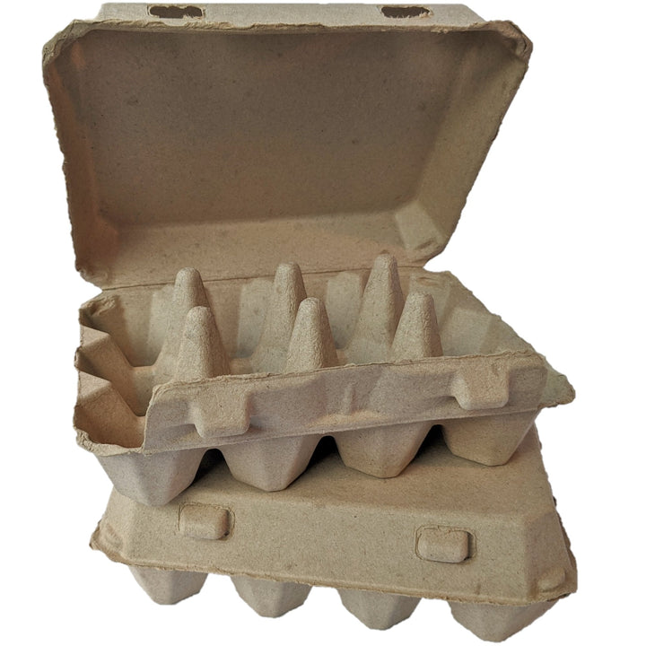 Henlay Vintage Cardboard Egg Cartons 3x4 Design - Tan/White 25-200 Pack