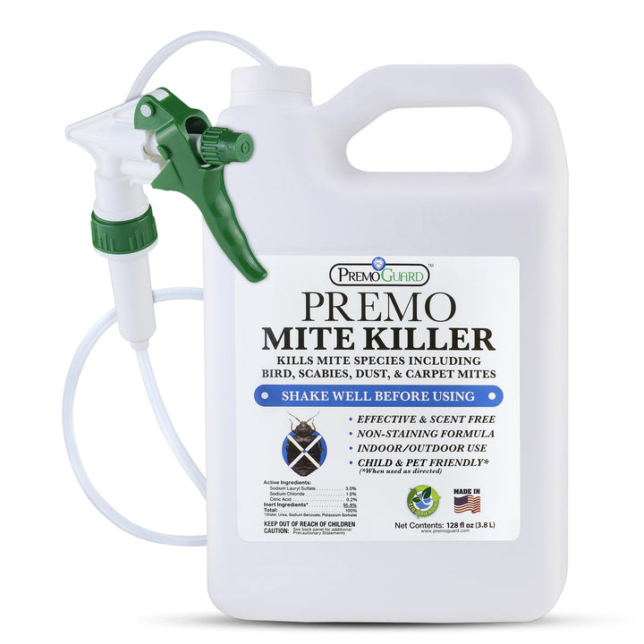 Premo Natural Products 128oz natural mite killer spray bottle for non-toxic dust and bird mite control