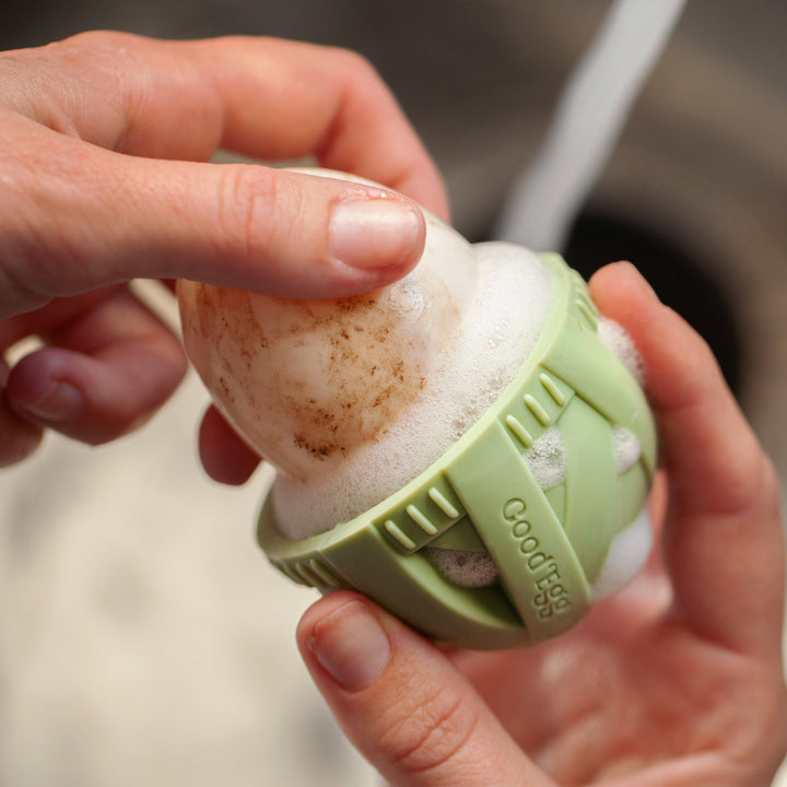 GoodEgg Wash concentrated egg wash refill in two eco-friendly pouches