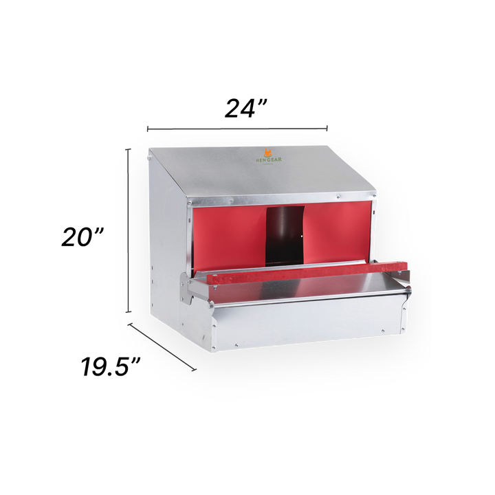 HenGear 24" Galvanized Steel Rollout Nest Box - 20 Hens Capacity