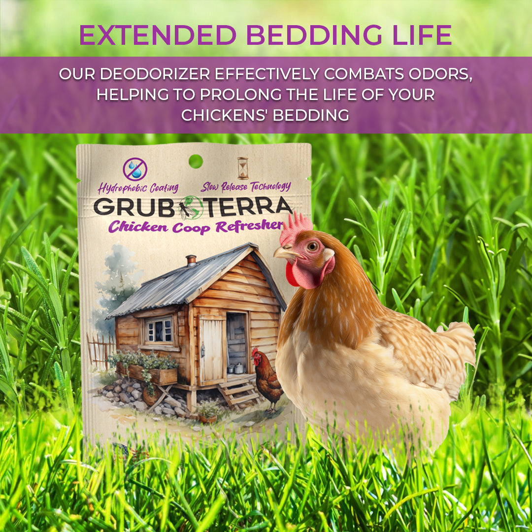 GrubTerra Natural Chicken Coop Deodorizer - 15 Week Formula