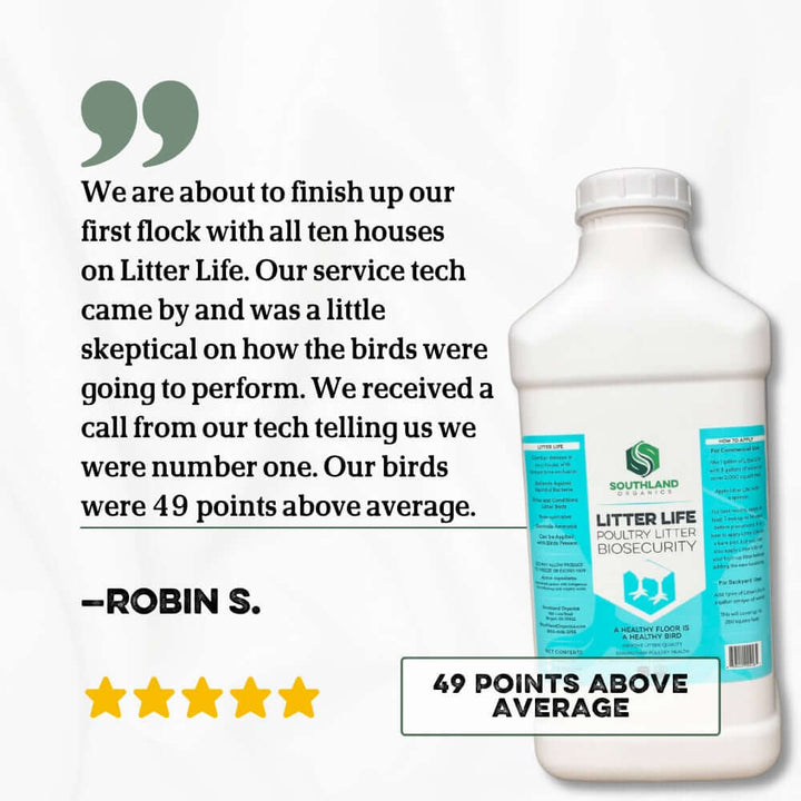Litter Life Organic Poultry Litter Amendment - Microbe Carbon Blend