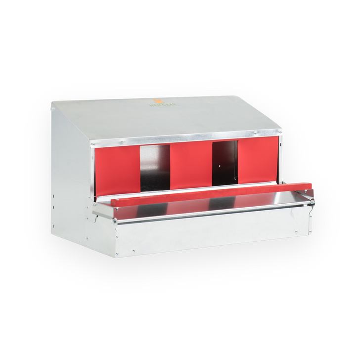 HenGear 34" Galvanized Rollout Nest Box - Medium (Up to 32 Hens)