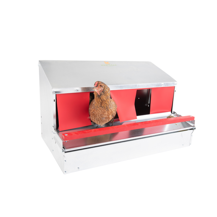 HenGear 34" Galvanized Rollout Nest Box - Medium (Up to 32 Hens)
