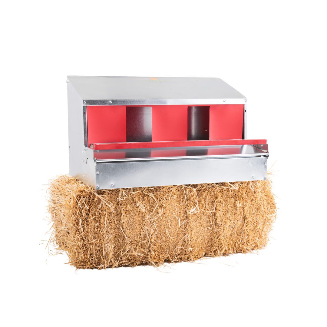 HenGear 34" Galvanized Rollout Nest Box - Medium (Up to 32 Hens)