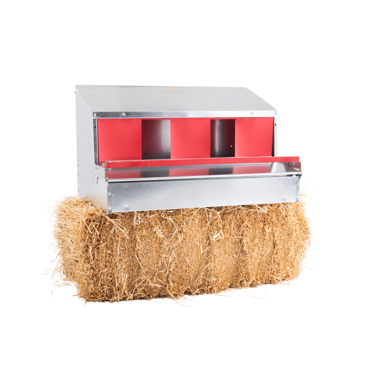 HenGear 34" Galvanized Rollout Nest Box - Medium (Up to 32 Hens)