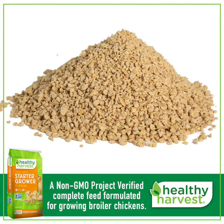 Alimento inicial y de crecimiento para pollitos Healthy Harvest 20% sin OGM