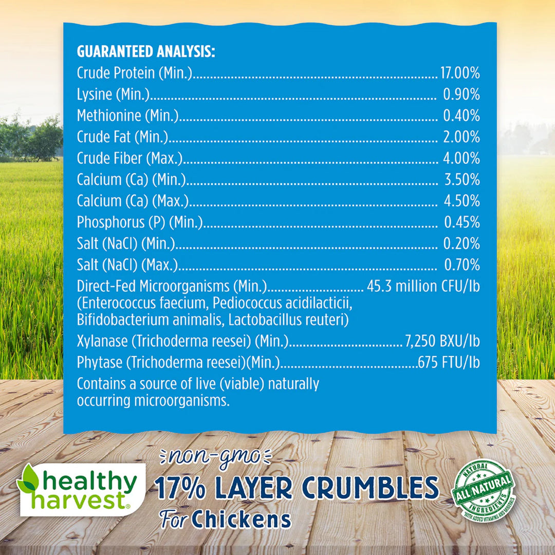 Crumbles de capas sin OMG al 17 % de Healthy Harvest