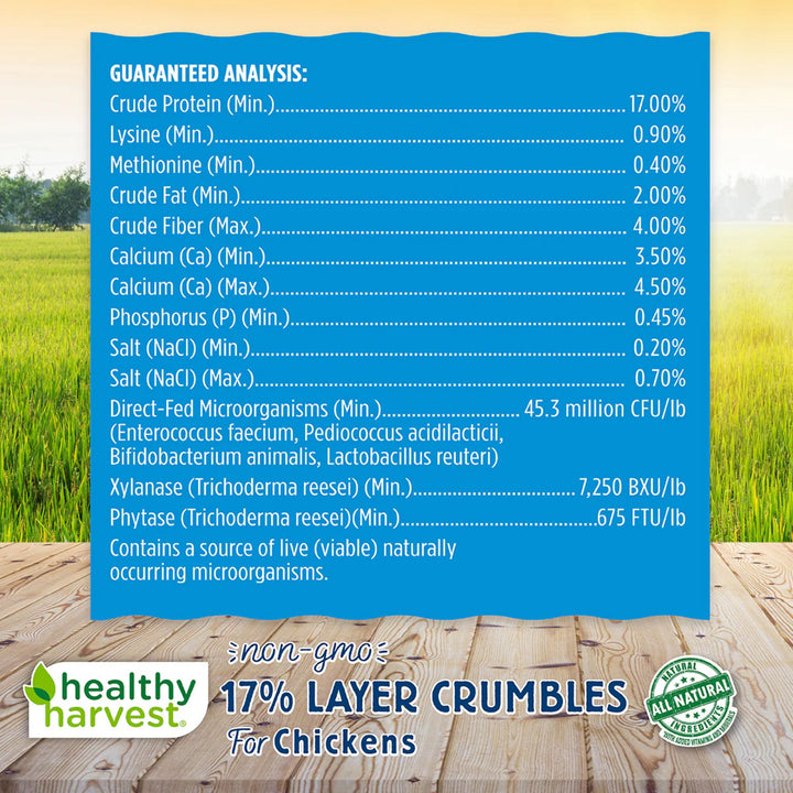 Crumbles de capas sin OMG al 17 % de Healthy Harvest