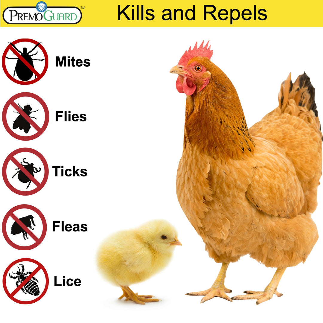 32oz Premo Guard natural poultry spray bottle for plant-based mite control in chicken coops