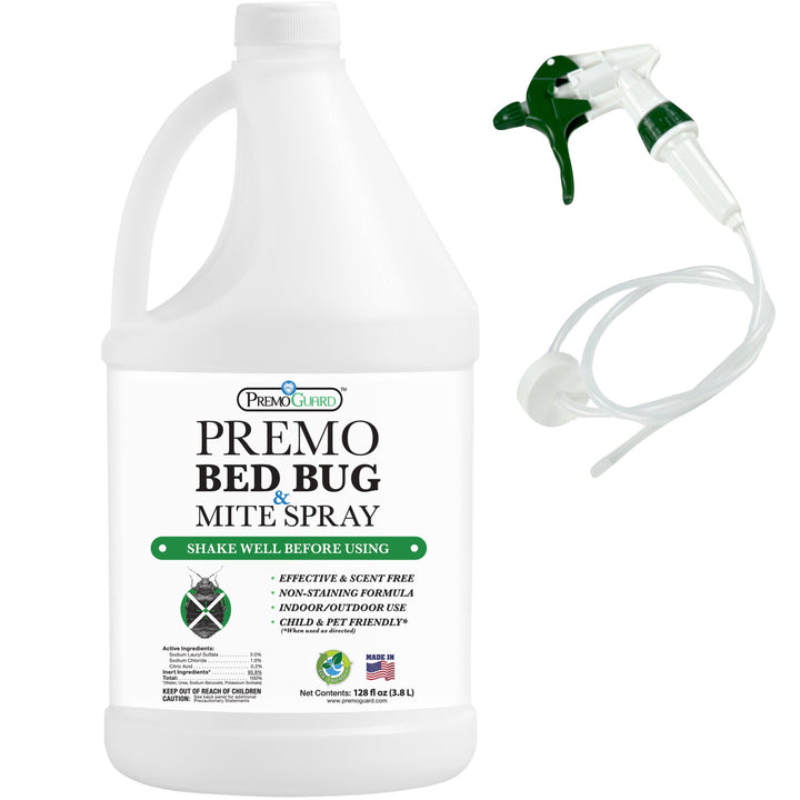 Insecticida para ácaros y chinches de cama, 128 oz, totalmente natural y no tóxico, Premo Guard