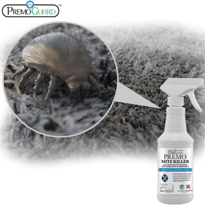 Premo Natural Products 16oz natural mite killer spray for non-toxic dust and bird mite control
