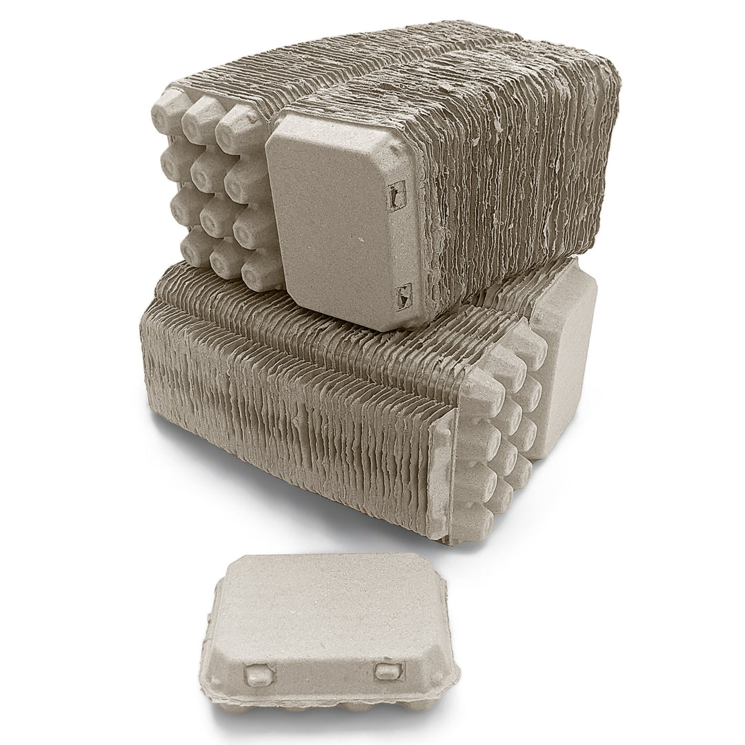 Henlay Recycled Cardboard Quail Egg Cartons 12-Count 3x4 - 144 Pack