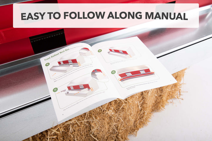 HenGear 24" Galvanized Rollout Nest Box - 20 Hens Premium