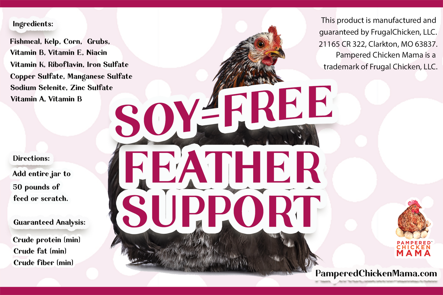 Alimento para plumas sin soja: suplemento proteico para pollos