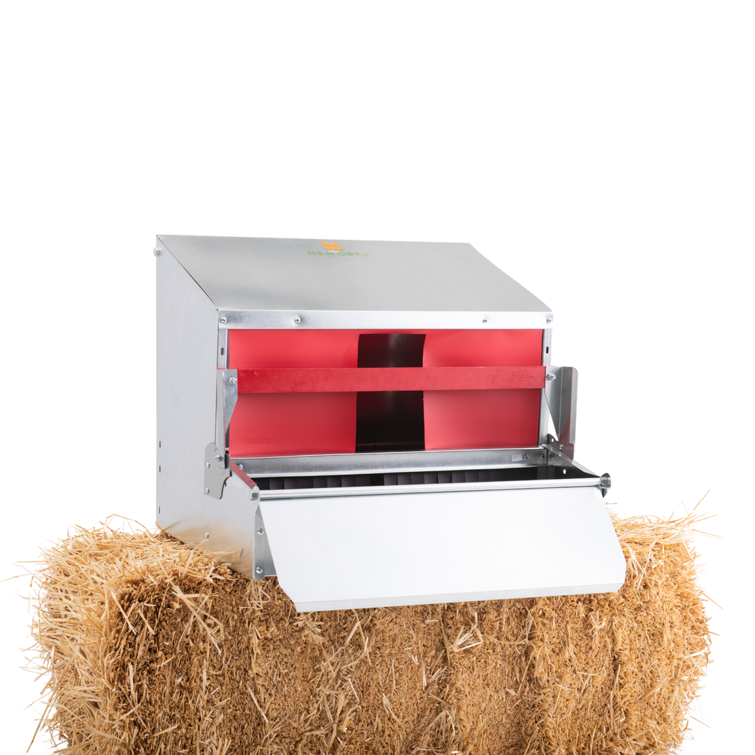 HenGear 24" Galvanized Steel Rollout Nest Box - 20 Hens Capacity