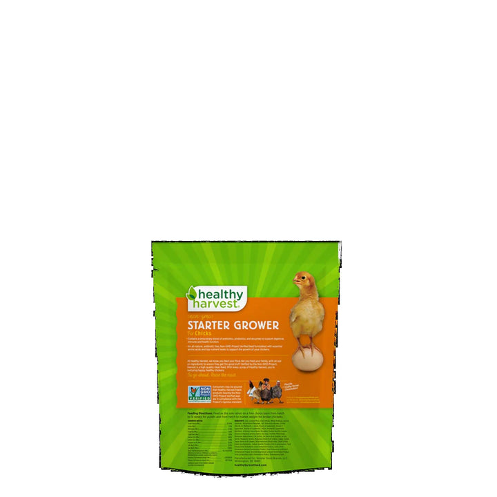 Alimento inicial y de crecimiento para pollitos Healthy Harvest 20% sin OGM