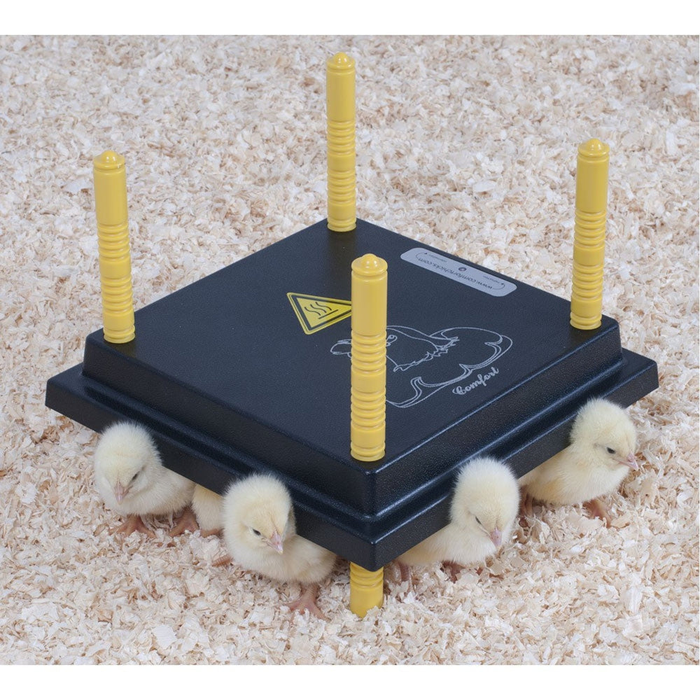 Adjustable 10x10 chick heating plate by Hatching Time, energy-efficient, 13W, for 15-20 chicks, sturdy design