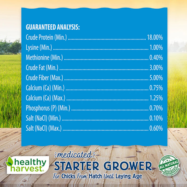 18% Healthy Harvest Medicated Starter/Grower - 5 lb