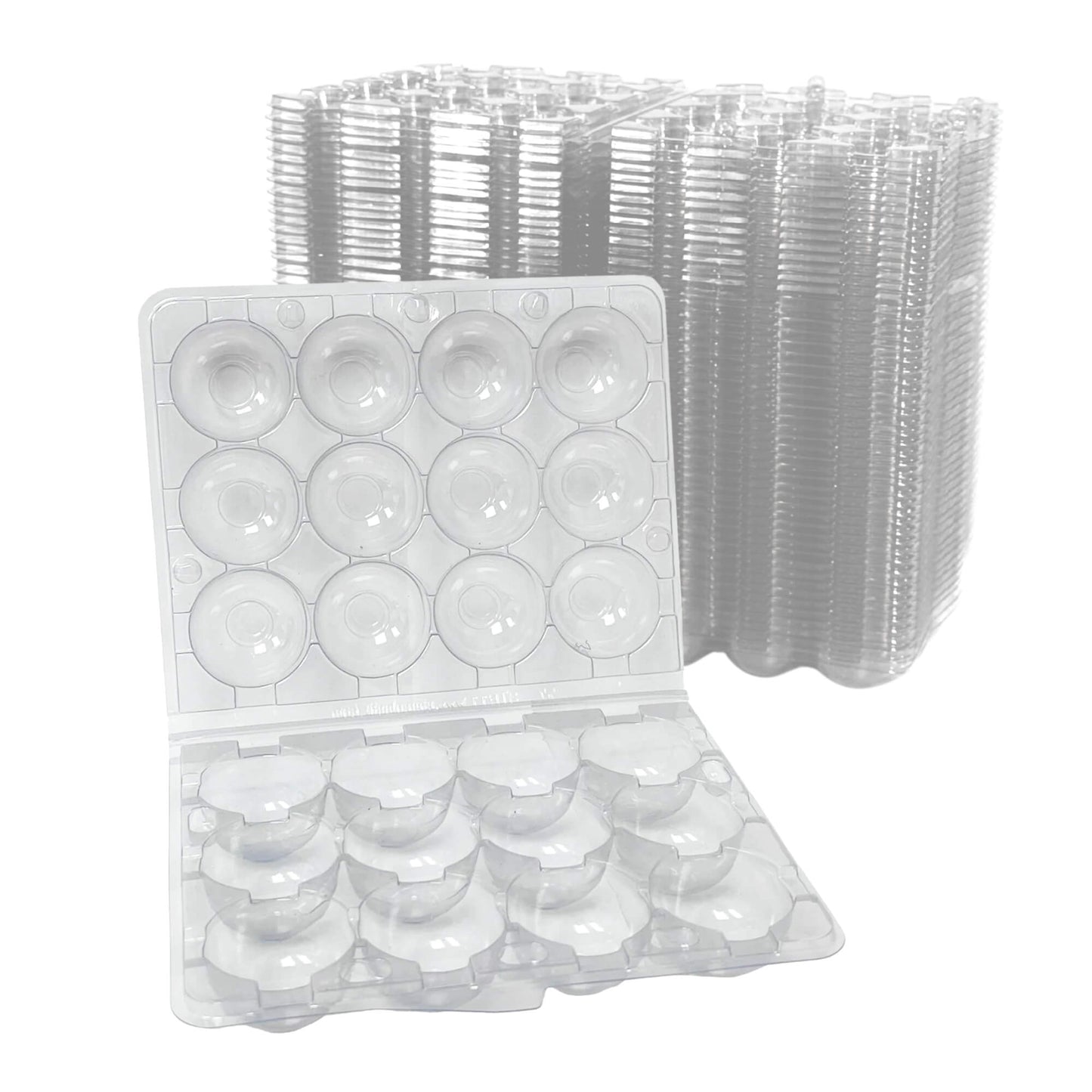 12-Egg Carton (Quail) - Clear Plastic