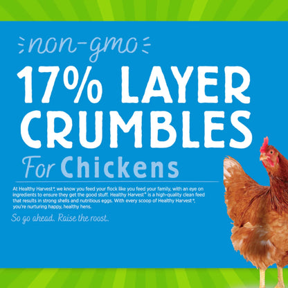 Healthy Harvest 17% Protein Non-GMO Layer Crumbles - Premium Feed
