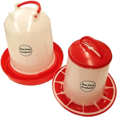 Rite Farm Products Poultry Feeders & or Waterers 4 Sizes Available for Chickens Chicks