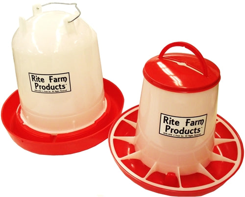 Rite Farm Products Poultry Feeders & or Waterers 4 Sizes Available for Chickens Chicks