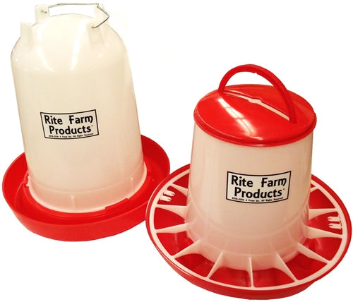 Rite Farm Products Poultry Feeders & or Waterers 4 Sizes Available for Chickens Chicks