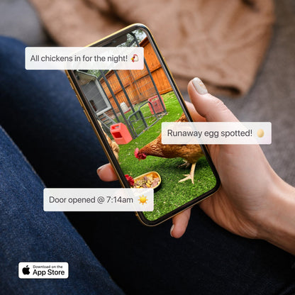 Gallinero inteligente automatizado + corral de acero - Cámaras con IA y control por app