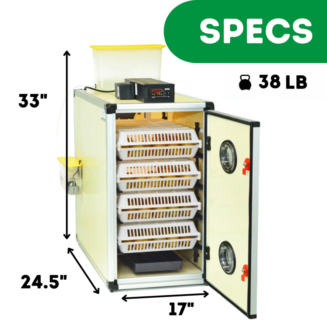 Cimuka 240 Egg Incubator Kit - Automatic Setter & Hatcher Combo