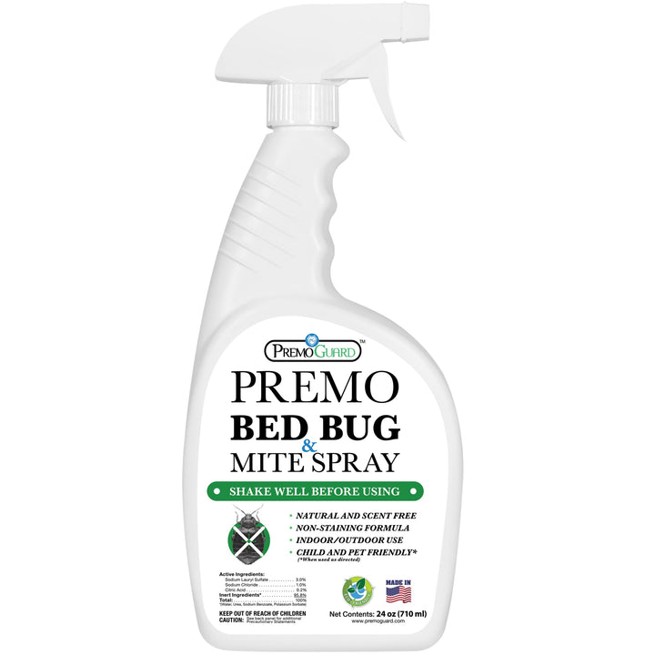 Insecticida para ácaros y chinches de cama, 24 oz, totalmente natural y no tóxico, Premo Guard 