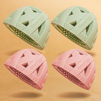 GoodEgg silicone egg brushes in vibrant colors for efficient egg cleaning, food-grade material, 4-pack set