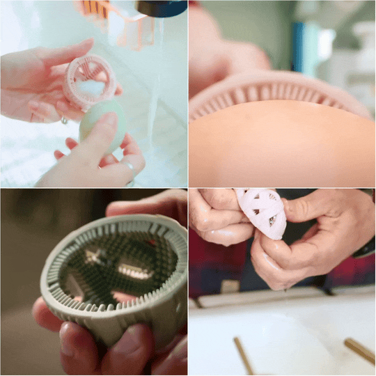 Silicone Egg Cleaning Brush 4 Pack - Chicken Egg Scrubber