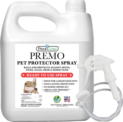 Premo Guard Natural Pet Protector Spray 128oz - Flea & Tick