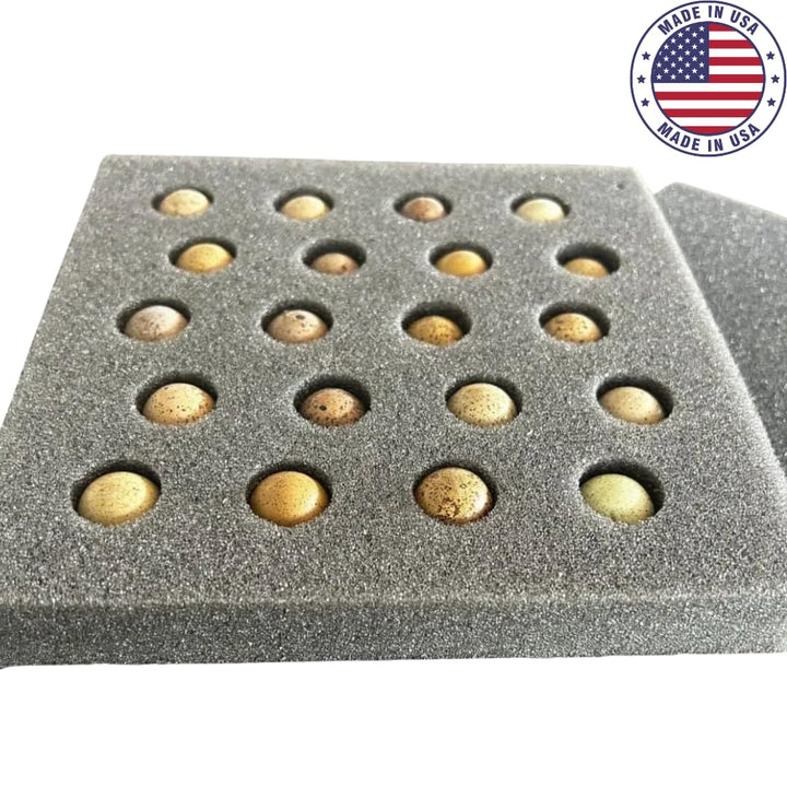 High-Quality Button Quail Egg Foam Shipper 20 Hole Sets (5 Count)