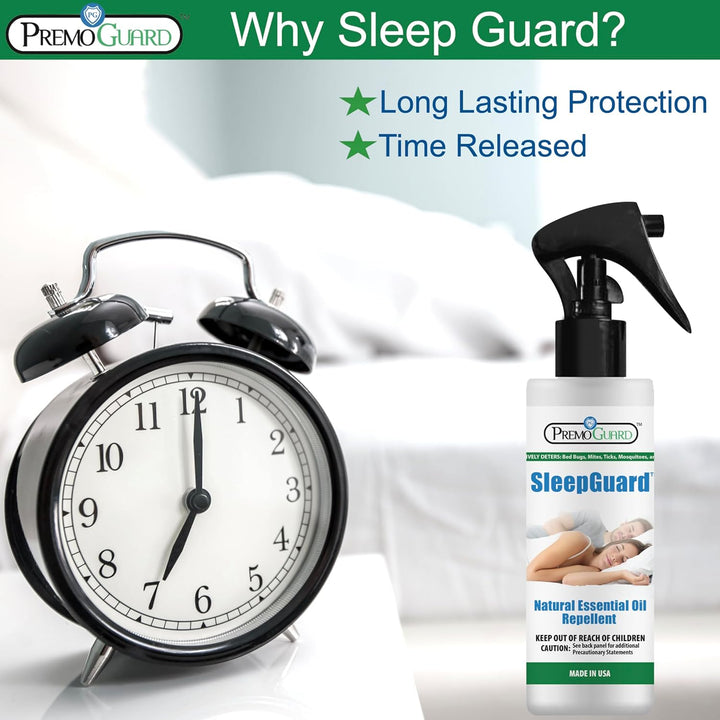 Repelente de aceite esencial Premo All Natural SleepGuard - 8 oz - Natural, no tóxico