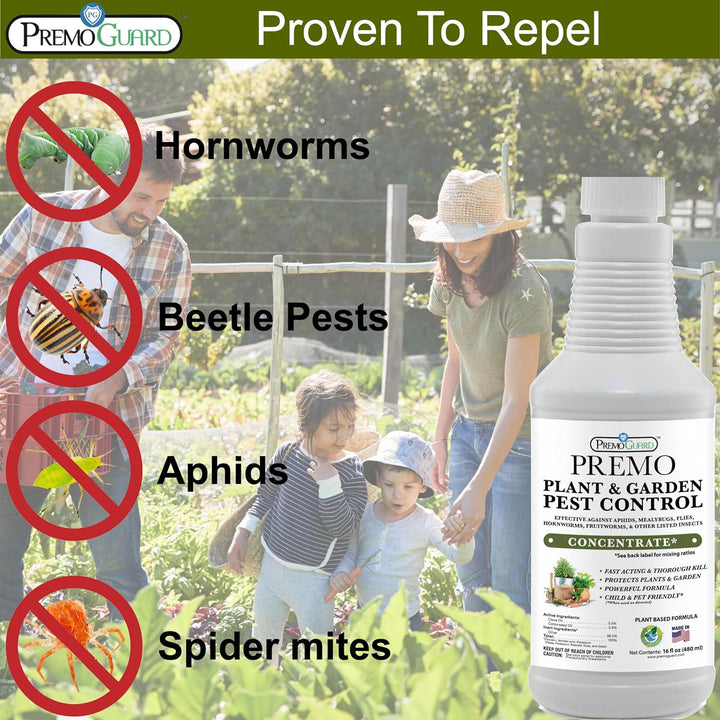 Concentrado para el control de plagas de plantas y jardines, 16 oz, rinde hasta 2,5 galones, de Premo Guard 