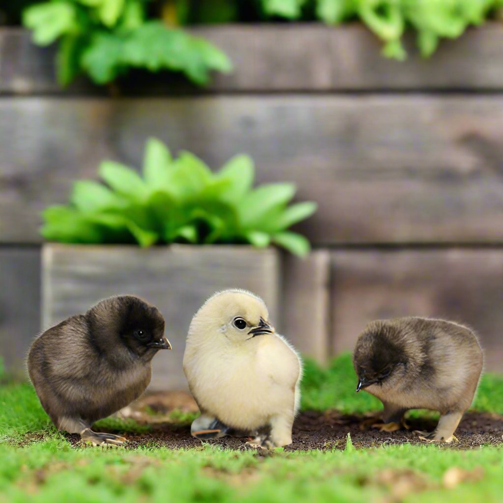 Polluelos de Silkie (sin sexar)