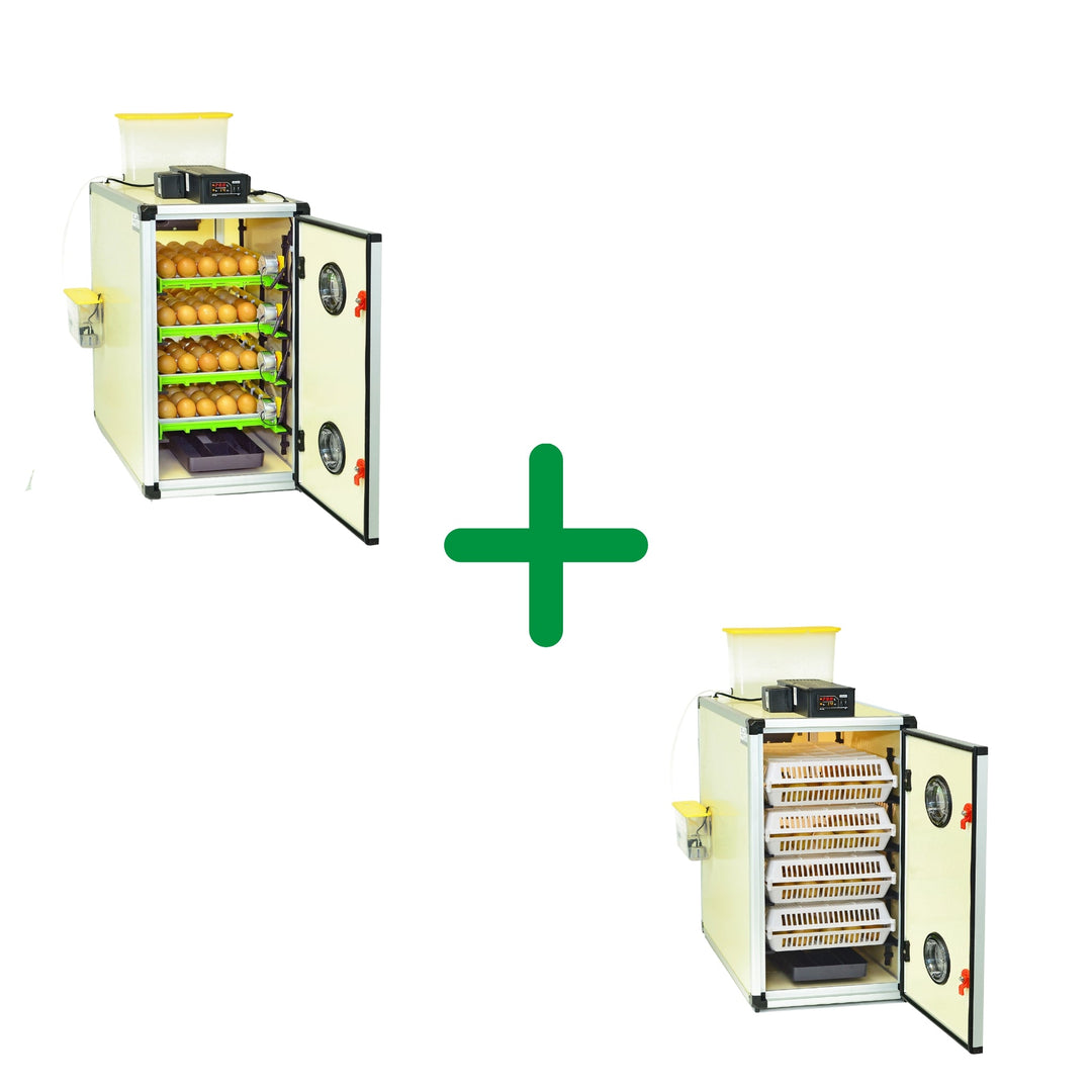Cimuka 240 Egg Incubator Kit - Automatic Setter & Hatcher Combo