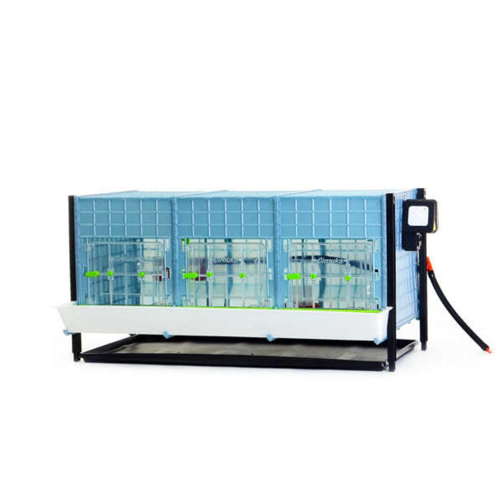 15-inch Hatching Time chick brooder in gray for heating baby birds, ideal for backyard farming.