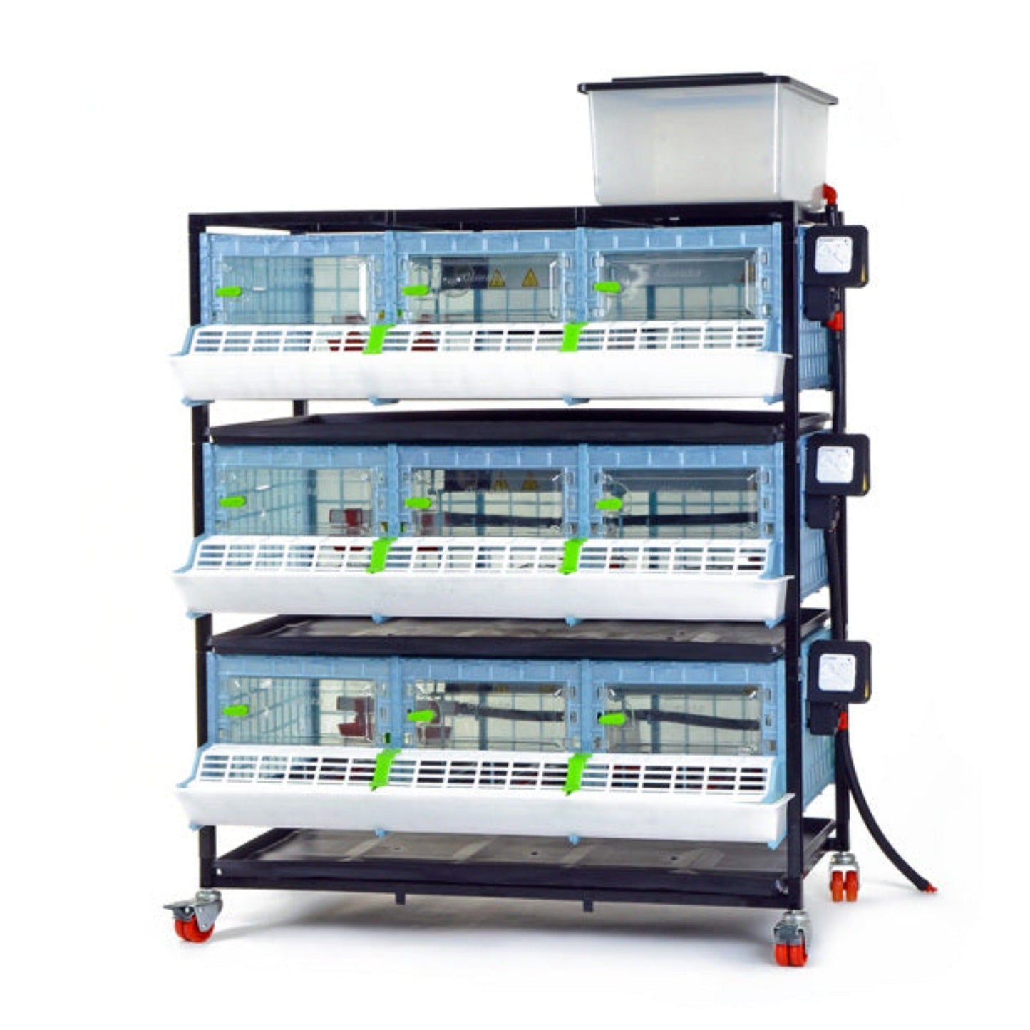 3-layer chick brooder by Hatching Time, 9.5-inch height, accommodates up to 90 quail with automatic heating.