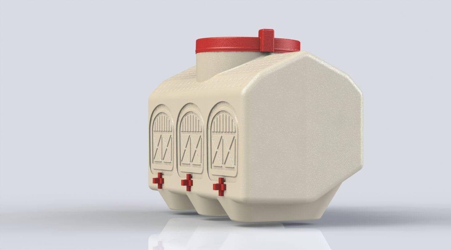 OverEZ Chicken Coop 12-gallon BPA-free automatic waterer in durable plastic, designed for backyard chicken coops.