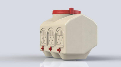 OverEZ Chicken Coop 12-gallon BPA-free automatic waterer in durable plastic, designed for backyard chicken coops.