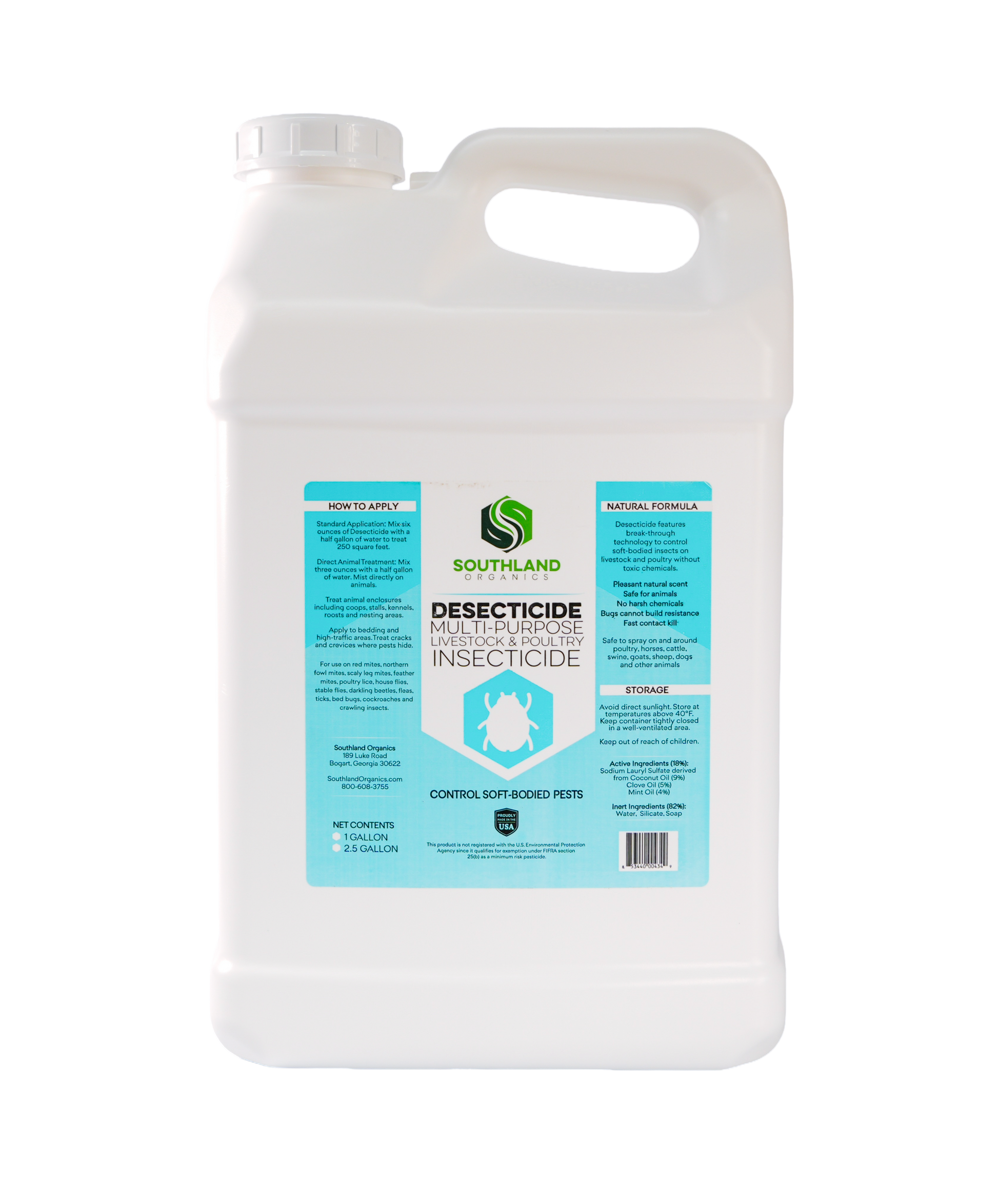 Natural insecticide spray for poultry by Southland Organics in a quart bottle, designed for mite and parasite control.