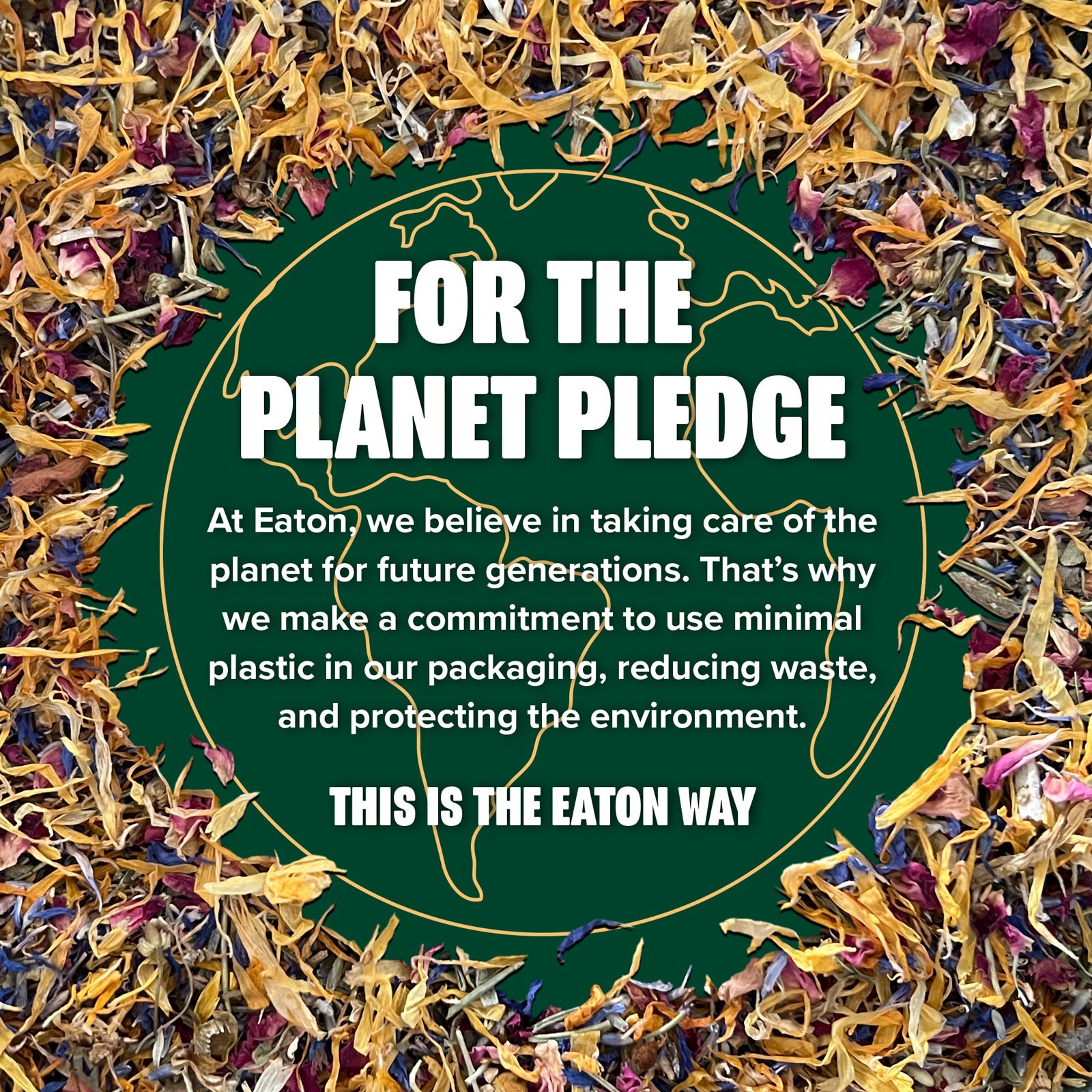 Premium natural nesting herbs, aromatic blend of 7 herbs for chicken coops, by Eaton Pet and Pasture.